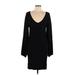 White House Black Market Casual Dress - Sweater Dress: Black Solid Dresses - New - Women's Size Large