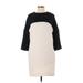 Vince. Casual Dress - Sweater Dress: Ivory Color Block Dresses - Women's Size X-Small
