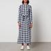 Marine Checked Linen Maxi Dress - Blue - Barbour Dresses