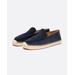 Madeira Slip-on Suede Espadrilles With Jute Sole - Blue - Boss Slip-Ons