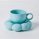 Pearl Coffee Mug Flower Bubble Mugs Saucer Coaster Spoon Set Ceramic Sunflower Latte Tea Cup Milk Mugs Mum Gift For Women