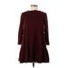 Banana Republic Casual Dress - Sweater Dress: Burgundy Dresses - Women's Size 0 Petite