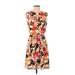 J.Crew Factory Store Casual Dress: Orange Floral Motif Dresses - Women's Size 0