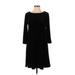 Cynthia Rowley TJX Casual Dress - A-Line: Black Solid Dresses - Women's Size Small