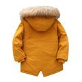Aayomet Coat For Boys Girls Sherpa Lined Jacket 2-14 YearsÃ¯Â¼ÂˆToddler/Kids) Yellow 3-4 Years