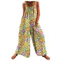 knqrhpse Jumpsuits For Women Wide Leg Pants For Women Jumpsuit Women Print Summer Jumpsuit Print Floral Plus Size Jumpsuit Pants For Women Multicolor S