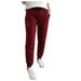 iOPQO Sweatpants Women Joggers for Women shorts for women Women Winter Solid Color Keep Warm Plus Velvet Long Pants Trousers With Pockets Wide Leg Sweatpants Women Corduroy Pants Women Wine Pants XXL