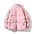 PIKADINGNIS Streetwear Stand Collar Warm Parkas Women Solid Color Casual Winter Jacket for Woman ZIP Thicken Cotton-Padded Coats