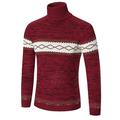 Men Turtleneck Knitted Sweater Pullover Winter Warm Jumper Knitwear Bottom Tops