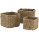 Série de 3 cache-pots en jonc naturel (Lot de 3) - Naturel