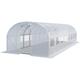 Intent24 - Serre de Jardin Serre Tunnel Plastique Robuste 4x8m - Bâche pe 180g/m² blanc transparent