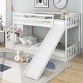 Lits superposés enfant 90 x 200 cm Lit mezzanine enfant avec escalier et toboggan, lit bébé avec 2