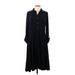 Tommy Hilfiger Casual Dress - Shirtdress: Black Dresses - Women's Size 12