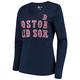 Women's G-III 4Her by Carl Banks Navy Boston Red Sox Post Season Long Sleeve T-Shirt