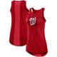 Women's Nike Red Washington Nationals Logo Fade High Neck Performance Tank Top