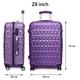 (28'' Large Lightweight ABS Hard Shell Travel Hold Check in Luggage Spinner Suitcase with 4 Wheels) Large 28 Hard Shell Suitcase 4 Spinner Wheels