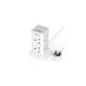 Tower Extension Lead with 3 USB Slots, TESSAN 8 Way Multi Plug Extension Tower, Surge Protection Extension Cord with Switch, Plug Socket Tow