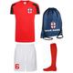 (12-13 Years) Personalised Kids England Style Away Football Kit Shirt Shorts Socks & Bag