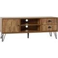 Ottawa 1 Door 2 Drawer TV Unit Medium Oak Effect/Black