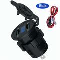 (Car charger) Car Cigarette Lighter Adapter Socket Dual USB Port Charger 12/24V