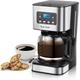 Filter Coffee Machine, Drip Coffee Maker with Programmable 24hr Timer, Keep Warm & Anti-Drip, Reusable Filter Fast Brewing - Darcy 950W 1.5 L Black