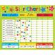 Magnetic Reward/Star Chart suitable for upto 3 children. Rigid board 40 x 30cm with hanging loop
