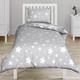 (Stars Grey, Duvet Set 90 x 120 cm) Nimsay Home 100% Cotton Baby Toddler Bedding Duvet Cover Pillowcase Set