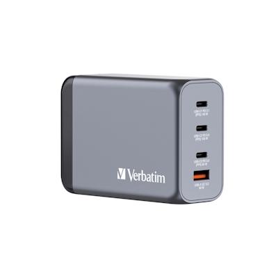 Verbatim GaN Charger 4 Ports USB-C Ladegerät, Power Adapter grau 240W
