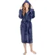 Monhouse Womens Dressing Gown - Soft & Cosy Long Bathrobe - Ladies Flannel Luxury Housecoat - Fluffy Spa Robe - Purple - Uk 12-14