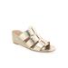 Wide Width Women's Wilma Sandal by Comfortview in Soft Gold Pewter (Size 10 W)