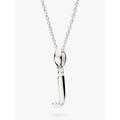 Kit Heath Signature Skript Lowercase Initial Pendant Necklace, Silver