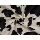 "Minerva Core Range Velboa Faux Fur Fabric - Black Cows Animal Prints Pattern - Width 145cm / 58\" - per metre"