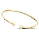 DV DOLCE VALENTINA Silver and Gold Plated Torque Baby Bangle, Unisex Bracelet for boy or Girl, Special Occasion (0-3yrs) (Yellow Gold, 0-1yrs)