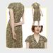 J. Crew Dresses | J. Crew Leopard Animal Print V-Neck Sheath Dress. Size 14. Style Ak630. | Color: Black/Brown | Size: 14