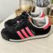 Adidas Shoes | Adidas Samoa Samba 3 Stripe Sneakers Shoes Womens 8 Black Pink White Trainers | Color: Black/Pink | Size: 8