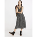 Madewell Dresses | Madewell Ruffle Neck Smocked Midi Dress In Woodcut Flowers Floral Print Size S | Color: Black | Size: S