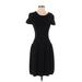 J. McLaughlin Casual Dress - A-Line: Black Solid Dresses - Women's Size X-Small