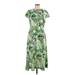 Alexia Admor Casual Dress - Wrap: Green Print Dresses - Women's Size 10