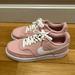 Nike Shoes | Euc Nike Court Vision Pink White Low Canvas Sneakers Womens Size 8.5 Db7778-600 | Color: Pink/White | Size: 8.5