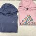 Adidas Tops | 2 Adidas Hoodies Pink & Purple Womens Size Xs Spellout Logo | Color: Pink/Purple | Size: Xs
