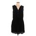 Gap Casual Dress - DropWaist: Black Solid Dresses - Women's Size Large Petite