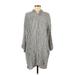 Madewell Casual Dress - Shirtdress: Gray Dresses - Women's Size Medium