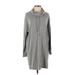 Express Casual Dress - Sweater Dress: Gray Marled Dresses - Women's Size Small