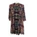 Free People Dresses | Free People Womens Floral Long Sleeved High Neck Dress Size M | Color: Purple | Size: M