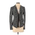 Ann Taylor LOFT Jacket: Gray Chevron/Herringbone Jackets & Outerwear - Women's Size X-Small