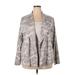 Susan Graver Jacket: Gray Print Jackets & Outerwear - Women's Size 2X