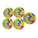 Disney Dining | Disney Mickey Mouse Set Of 5 10in. Melamine Dinner Plates Yellow Bright Stripes | Color: Yellow | Size: Os
