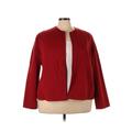 Linda Allard Ellen Tracy Fleece Jacket: Red Jackets & Outerwear - Women's Size 24
