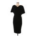 Alexia Admor Casual Dress - Midi: Black Solid Dresses - New - Women's Size Medium