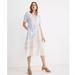 Madewell Dresses | Madewell Tie-Dye Lightspun Button-Front Midi Dress | Color: Blue/White | Size: M